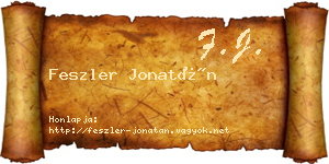 Feszler Jonatán névjegykártya
